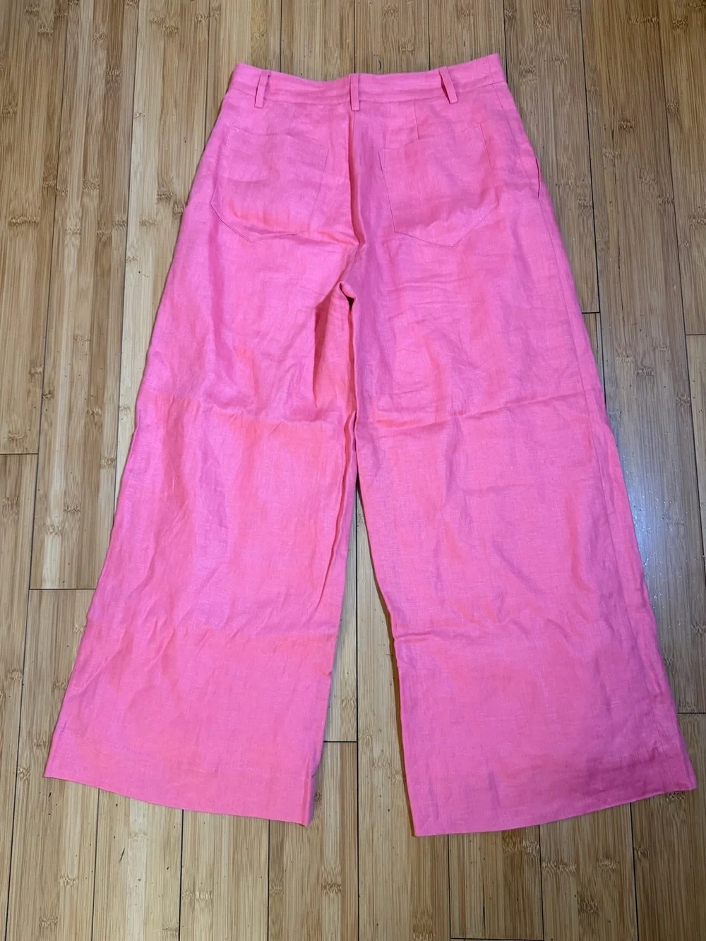 Reformation Tommy Snapdragon Pink Linen Pants Size 6P
